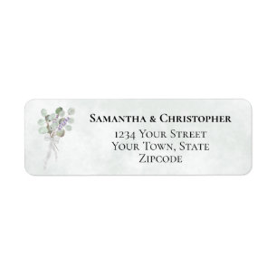 Eucalyptus & Lavender Boho Wedding Return Address Label