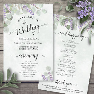 Eucalyptus & Lavender Budget Wedding Program