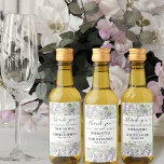 Eucalyptus Lavender Rustic Thank You Wedding Mini Wine Label<br><div class="desc">These beautiful mini wine labels are a great for adding some festive spirits to a wedding swag bag, thanking members of your bridal party, or as part of your reception bar. The rustic design features a boho chic style with sprigs of watercolor eucalyptus leaves and lavender flowers in shades of...</div>