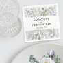 Eucalyptus & Lavender Rustic Watercolor Wedding Napkins