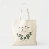 Eucalyptus leaf Bridesmaid favor Tote Bag (Front)