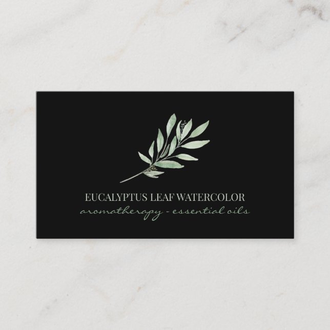 Eucalyptus Leaf Flower Essential Oil Business Card (Front)