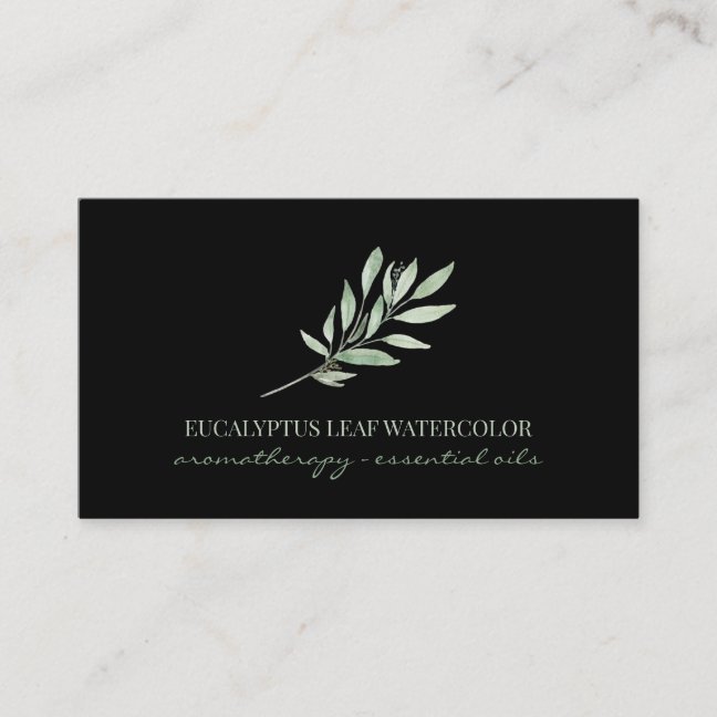 Eucalyptus Leaf Flower Essential Oil Business Card