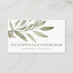 Eucalyptus Leaf Flower Essential Oils Botanical Business Card
