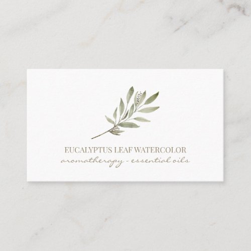 Eucalyptus Leaf Flower Essential Oils rusticated Business Card