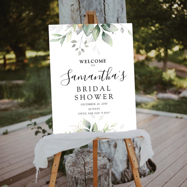 Eucalyptus Leaf Greenery Bridal Shower Foam Boards (Creator Uploaded)