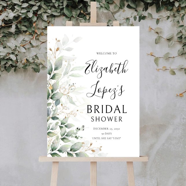 Eucalyptus Leaf Greenery Bridal Shower Foam Boards (Creator Uploaded)