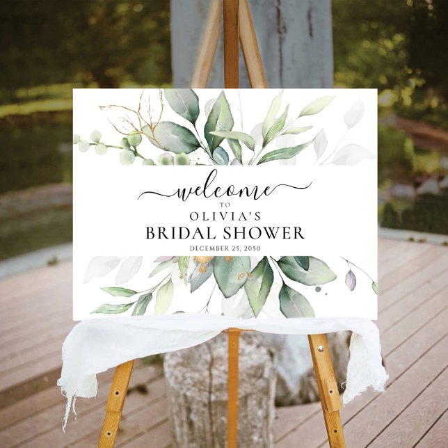 Eucalyptus Leaf Greenery Bridal Shower Foam Boards (Creator Uploaded)