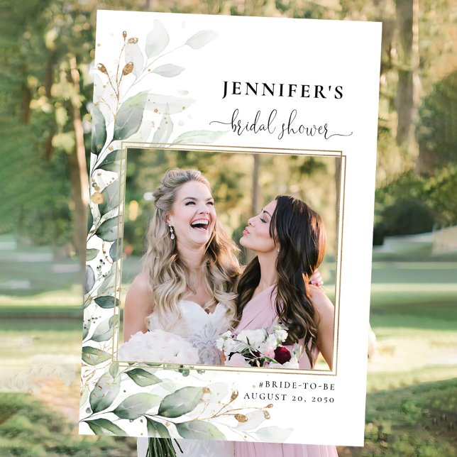 Eucalyptus Leaf Greenery Bridal Shower Photo Prop Foam Board (Creator Uploaded)