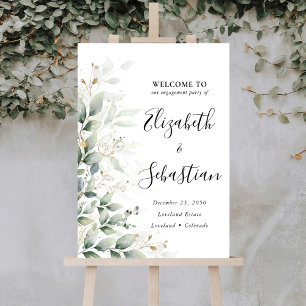 Eucalyptus Leaf Greenery Engagement Party Foam Board