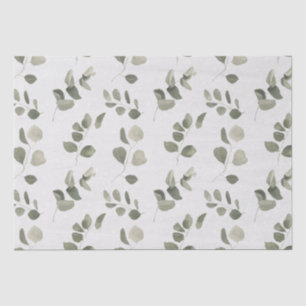 Eucalyptus Leaf on Cream Fleck Seamless Tissue Paper
