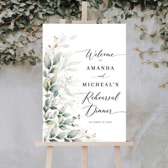 Eucalyptus Leaf Rehearsal Dinner Foam Boards (Creator Uploaded)