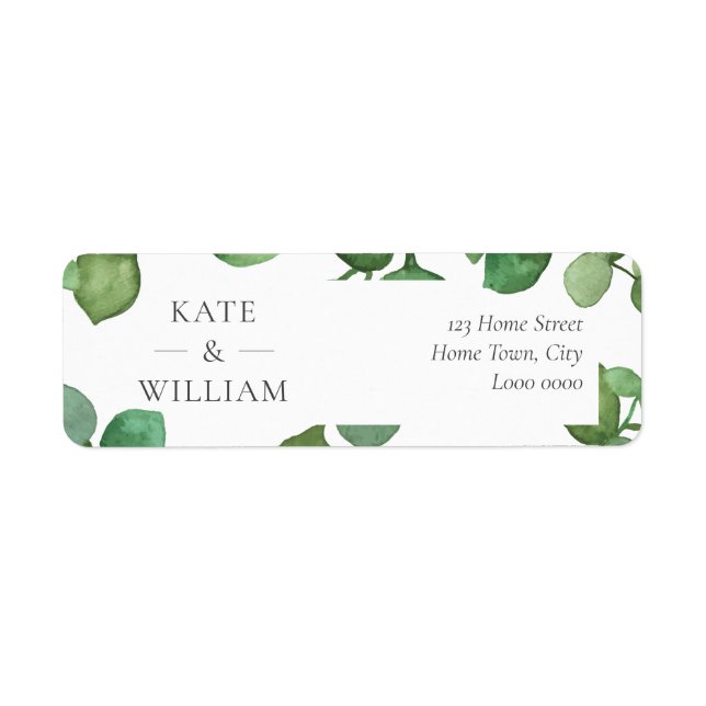 Eucalyptus Leaves Address Label (Front)