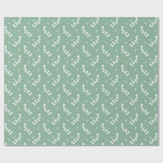 Eucalyptus Leaves and Branches Watercolor Pattern  Wrapping Paper