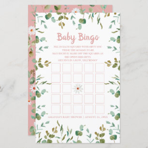 Eucalyptus Leaves Baby Shower Baby Bingo