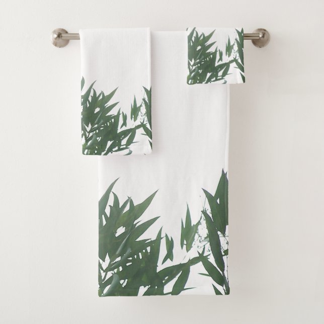Eucalyptus leaves bath towel set (Insitu)