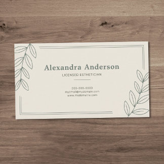Eucalyptus Leaves - Esthetician Business Card