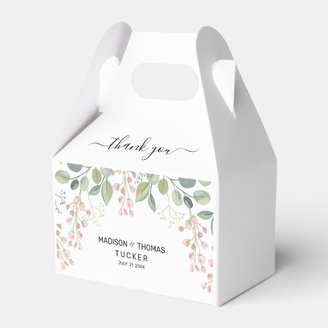 Eucalyptus Leaves  Favor Boxes (Front Side)