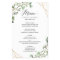 Eucalyptus Leaves Geometric Wedding Dinner Menu