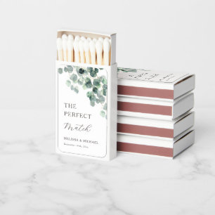 Eucalyptus Leaves Gold Folialg "The Perfect Match" Matchboxes