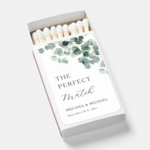 Eucalyptus Leaves Gold Folialg "The Perfect Match" Matchboxes