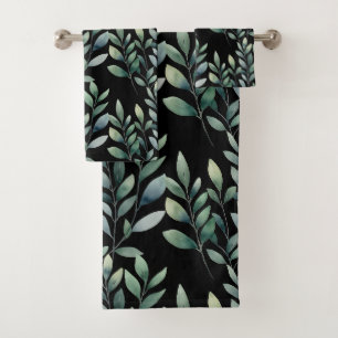 Eucalyptus Leaves Greenery Bath Towel Set