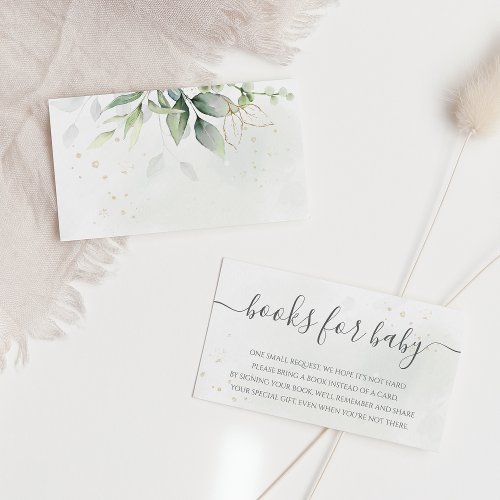 Eucalyptus Leaves Greenery Foliage Book Request Enclosure Card