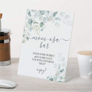 Eucalyptus Leaves Greenery Shower Momosa Bar Sign