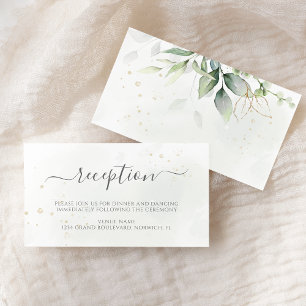 Eucalyptus Leaves Greenery Wedding Reception Enclosure Card