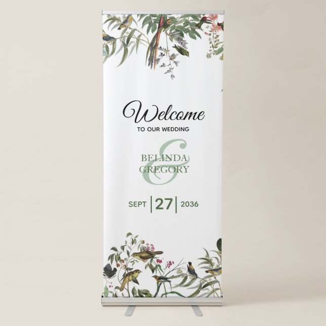 Eucalyptus Leaves Greenery Wedding Welcome Sign (Front)