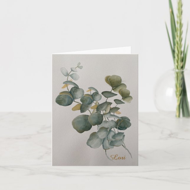Eucalyptus Leaves Greeting Card  (Front)