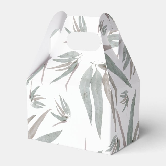 Eucalyptus Leaves Pattern Favor Boxes (Front Side)