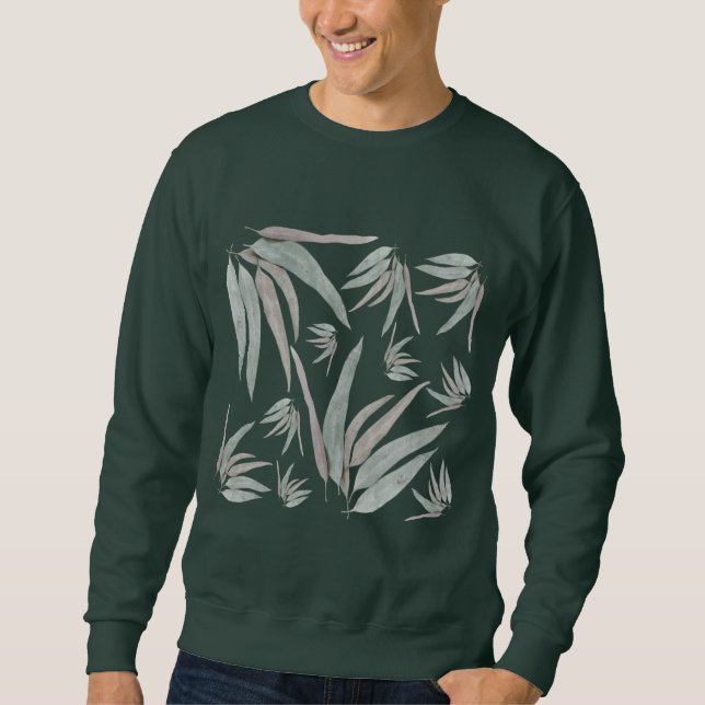 Eucalyptus Leaves Pattern Sweatshirt (Front)