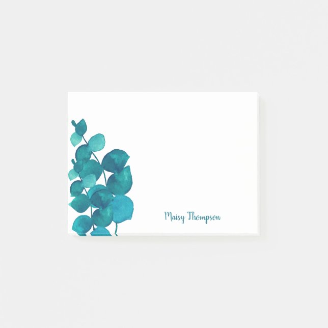 Eucalyptus Leaves Personalized Post-it Notes (Front)