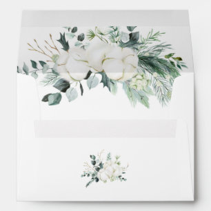 Eucalyptus Leaves Return Addressed Envelope