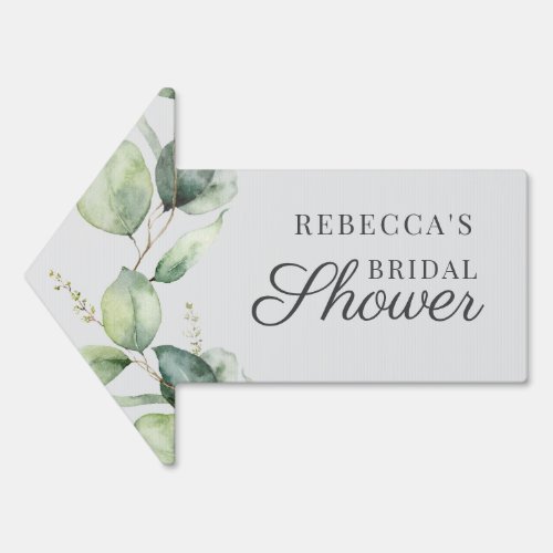 Eucalyptus Leaves Script Botanical Bridal Shower Sign