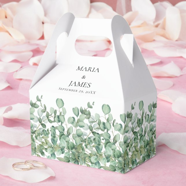 Eucalyptus Leaves Wedding Favor Boxes (Wedding)