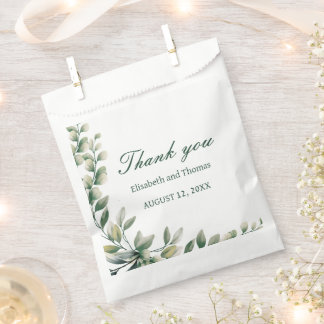 Eucalyptus leaves wedding favour bag