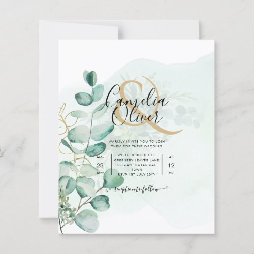 Eucalyptus Leaves Wedding Greenery QR CODE Modern