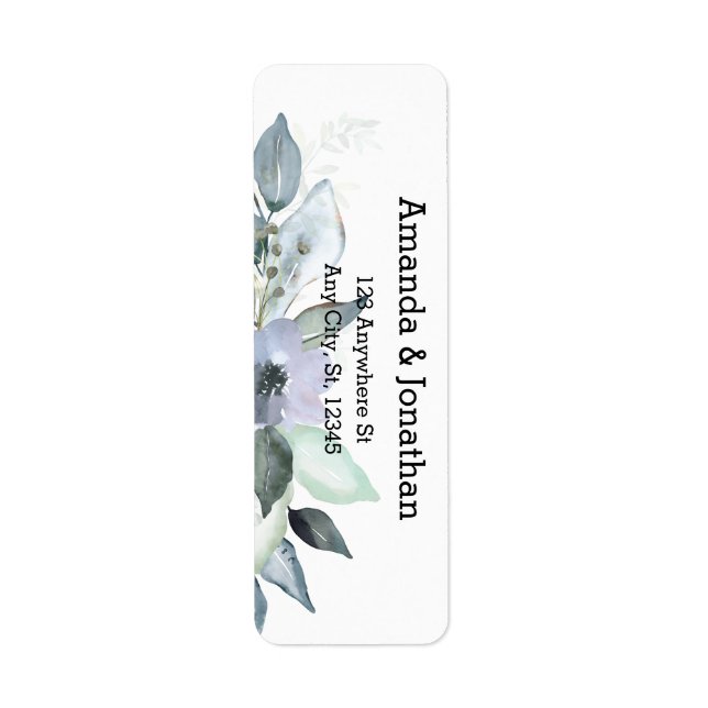 Eucalyptus Leaves Wedding Return Address Labels  (Front)