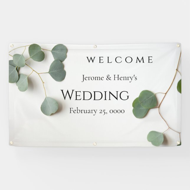 Eucalyptus leaves with text space banner (Horizontal)