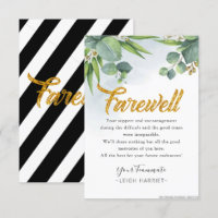 Eucalyptus Leaving Coworker farewell card