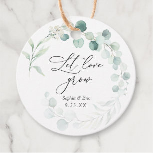 Eucalyptus Let Love Grow Plant Favor Classic Rou Favor Tags