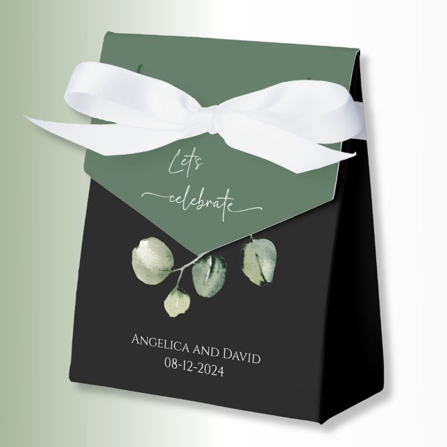 Eucalyptus Let's celebrate Black Favor Box (Creator Uploaded)