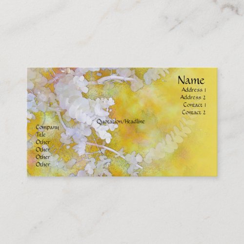 Eucalyptus Light  Yellow Business Card