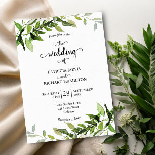 Eucalyptus Lush Greenery Wedding Invitation