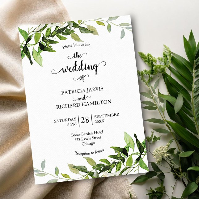 Eucalyptus Lush Greenery Wedding Invitation (Creator Uploaded)