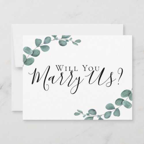 Eucalyptus Marry Us Will You Be Our Officiant Invi Invitation