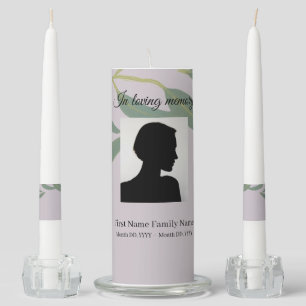 Eucalyptus memorial funeral unity candle set