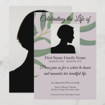 Eucalyptus memorial invitation